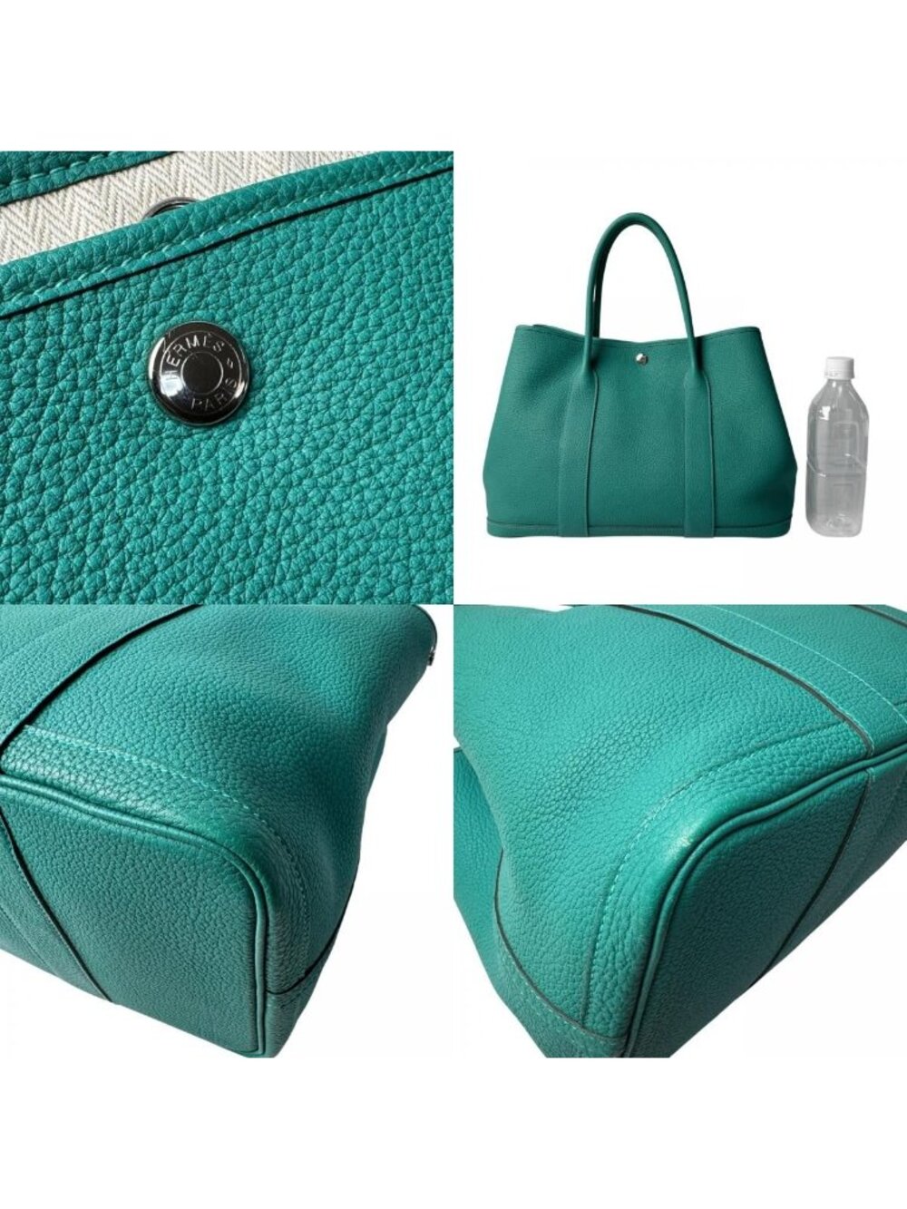 Hermes Garden Party PM 36 Malachite Handbag - Picture 9 of 10
